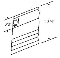 TechnologyLK STB Black Vinyl Adjustable Width Bug Strip, 1-3/4&quot; Max Width - 250 ft Roll | 16243M