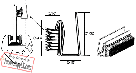 CRL-Automotive CRL Rigid Marine Glass Edge Seal for 3/16&quot; or 1/4&quot; Glass - 95 in long | 16M96