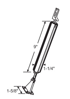 TechnologyLK STB Screen Door Closer, Pneumatic, Light Weight, White - Pack of (10)  | 18102W