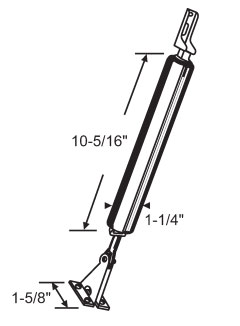 TechnologyLK STB Screen Door Closer, Pneumatic, Medium Duty, Aluminum | 18114