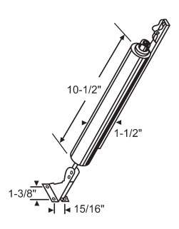 TechnologyLK STB &quot;Smooth Air&quot; Storm Door Closer, Pneumatic, Heavy Duty, Black | 1857