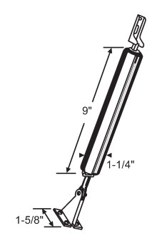 TechnologyLK STB Storm Door Closer, Pneumatic, Shock Spring, Heavy Duty, Black | 1860