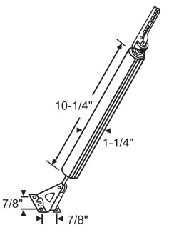 TechnologyLK STB Screen and Storm Door Closer, Pneumatic, Medium to Heavy Duty, Aluminum | 1865