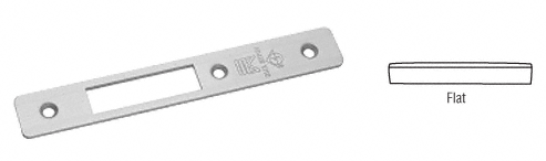 C.R. Laurence CRL Aluminum Flat Faceplate for MS1853H Series Hook Throw Deadlocks | 18020AL