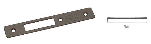 C.R. Laurence CRL Dark Bronze Flat Faceplate for MS1853H Series Hook Throw Deadlocks | 18020DU