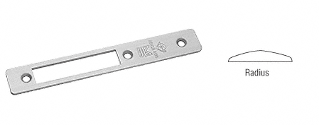 C.R. Laurence CRL Aluminum Radius Faceplate for MS1853 Series Long Throw Deadlocks | 18110AL