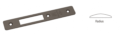 C.R. Laurence CRL Dark Bronze Radius Faceplate for MS1853H Series Hook Throw Deadlocks | 18120DU