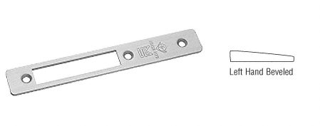C.R. Laurence CRL Aluminum Left Hand Beveled Faceplate for MS1853 Series Long Throw Deadlocks  | 18210AL
