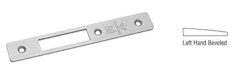C.R. Laurence CRL Aluminum Left Hand Beveled Faceplate for MS1853H Series Hook Throw Deadlocks | 18220AL