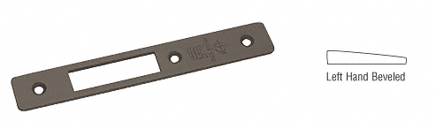 C.R. Laurence CRL Dark Bronze Left Hand Radius Faceplate for MS1853H Series Hook Throw Deadlocks | 18220DU