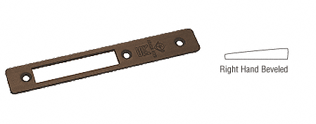 C.R. Laurence CRL Dark Bronze Right Hand Beveled Faceplate for MS1853 Series Long Throw Deadlocks | 18310DU