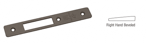 C.R. Laurence CRL Dark Bronze Right Hand Radius Faceplate for MS1853H Series Hook Throw Deadlocks | 18320DU