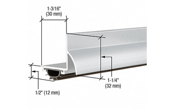 CRL Aluminum Finish &quot;L&quot; Shape Door Bottom - 48&quot; | 18VRA48