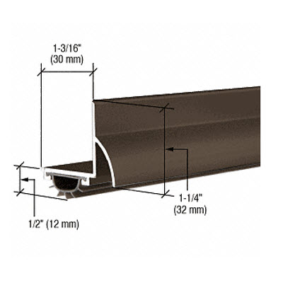 CRL Dark Bronze Finish Combination Door Shoe for 36&quot; Door  | 18VRD48