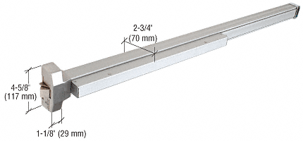 C.R. Laurence CRL Aluminum 1900 Series Non-Handed Rim Panic Exit Device | 1900A