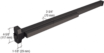 C.R. Laurence CRL Dark Bronze 1900 Series Non-Handed Rim Panic Exit Device | 1900BRZ