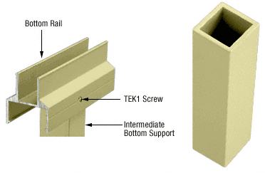 C.R. Laurence CRL Chromate (Unfinished) Intermediate Bottom Support | 1BSCRM