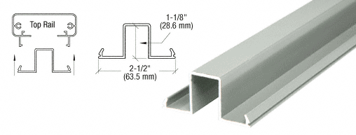 C.R. Laurence CRL Agate Gray 200, 300, 350, and 400 Series Glass Top Rail Infill - 20 ft Long | 1FGLSAGY
