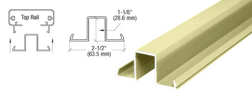 C.R. Laurence CRL Chromate (Unfinished) 200, 300, 350, and 400 Series 20&#39; Glass 20&#39;1&quot; Top Rail Infill | 1FGLSCRM