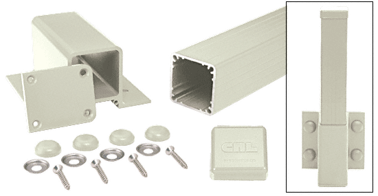 C.R. Laurence CRL Oyster White 100 Series 36&quot; Fascia Mount Post Kit | 1FP36K0W