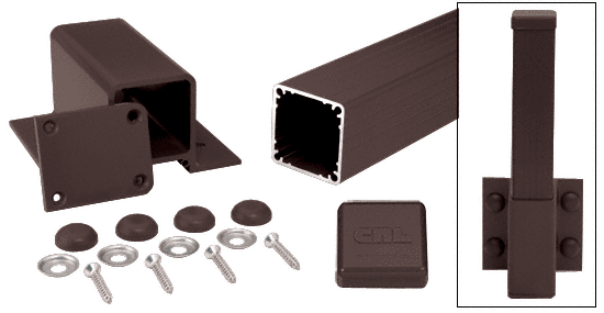 C.R. Laurence CRL Matte Bronze 100 Series 36&quot; Fascia Mount Post Kit | 1FP36KBRZ