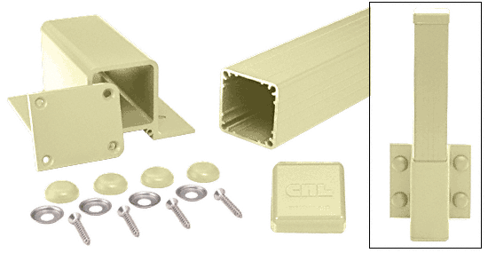 C.R. Laurence CRL Chromate (Unfinished) 100 Series 36&quot; Fascia Mount Post Kit | 1FP36KCRM
