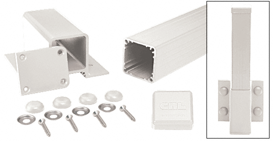 C.R. Laurence CRL White 100 Series 36&quot; Fascia Mount Post Kit | 1FP36KW