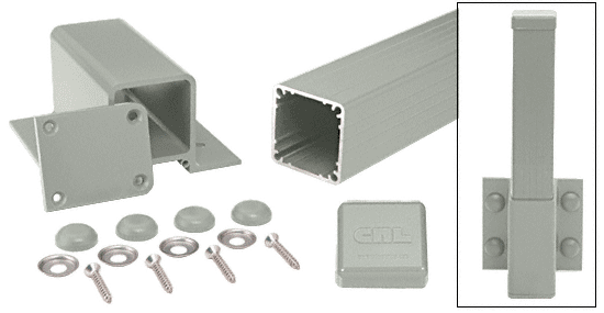 C.R. Laurence CRL Agate Gray 100 Series 48&quot; Fascia Mount Post Kit | 1FP48KAGY
