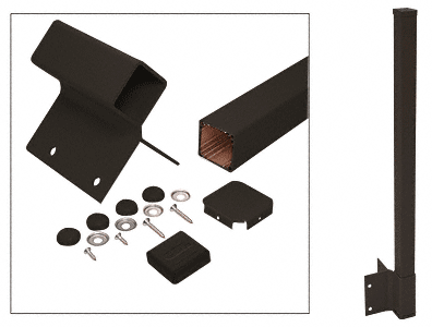 C.R. Laurence CRL 36&quot; Matte Bronze 100 Series 90 Degree Fascia Mount Post Kit | 1FP936KBRZ