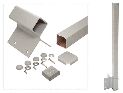 C.R. Laurence CRL 48&quot; Beige Gray 100 Series 90 Degree Fascia Mount Post Kit | 1FP948KBGY