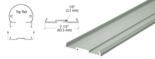 C.R. Laurence CRL Agate Gray Top Rail Infill for Pickets - 20 ft Long | 1FPKTAGY