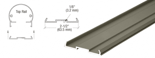 C.R. Laurence CRL Beige Gray Top Rail Infill for Pickets - 20 ft Long | 1FPKTBGY