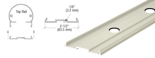 C.R. Laurence CRL Oyster White Pre-Punched 20&#39;1&quot; Top Rail Infill for Pickets | 1FPKTD0W