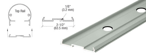 C.R. Laurence CRL Agate Gray Pre-Punched 20&#39;1&quot; Top Rail Infill for Pickets | 1FPKTDAGY