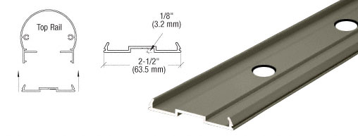 C.R. Laurence CRL Beige Gray Pre-Punched 20&#39;1&quot; Top Rail Infill for Pickets | 1FPKTDBGY
