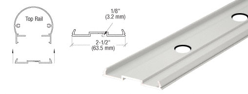 C.R. Laurence CRL Sky White Pre-Punched 20&#39;1&quot; Top Rail Infill for Pickets | 1FPKTDW