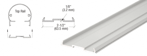 C.R. Laurence CRL Sky White Top Rail Infill for Pickets - 20 ft Long | 1FPKTW