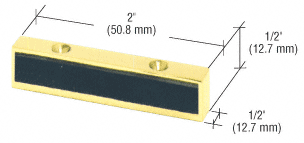 C.R. Laurence CRL Polished Brass Finish Header Mounted Single Door Stop | 1NT307BR