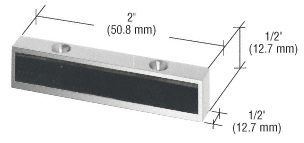 C.R. Laurence CRL Polished Stainless Finish Header Mounted Single Door Stop | 1NT307PS