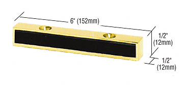 C.R. Laurence CRL Polished Brass Finish Header Mounted Double Door Stop | 1NT308BR