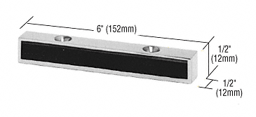 C.R. Laurence CRL Brushed Stainless Finish Header Mounted Double Door Stop | 1NT308BS