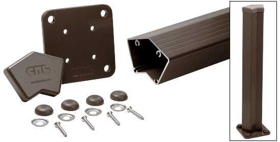 C.R. Laurence CRL Matte Bronze 100 Series 48&quot; 135 Degree Surface Mount Post Kit | 1P548KBRZ