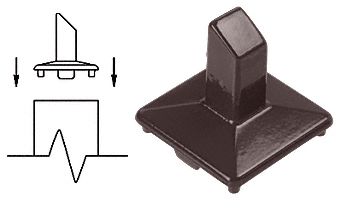C.R. Laurence CRL Matte Bronze Intermediate Post Fitting | 1PFBRZ