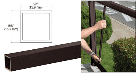 C.R. Laurence CRL Matte Bronze 100 Series 241&quot; Picket Extrusion | 1PKT241BRZ
