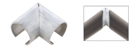 C.R. Laurence CRL 90 Degree Corner Horizontal Internal Splice for 3-1/2&quot; Cap Rail | 1S3590M