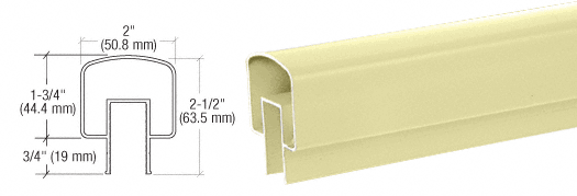 C.R. Laurence CRL Chromate (Unfinished) 100 Series 20&#39; 1&quot; Top Rail | 1TR241CRM