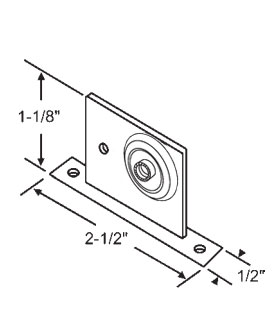 TechnologyLK 3/4&quot; Oval Edge Nylon Roller and Bracket | 2158NS