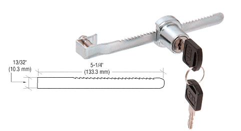CRL Chrome Glass Showcase Lock - Keyed Alike | 220CHKA | 220CHKA
