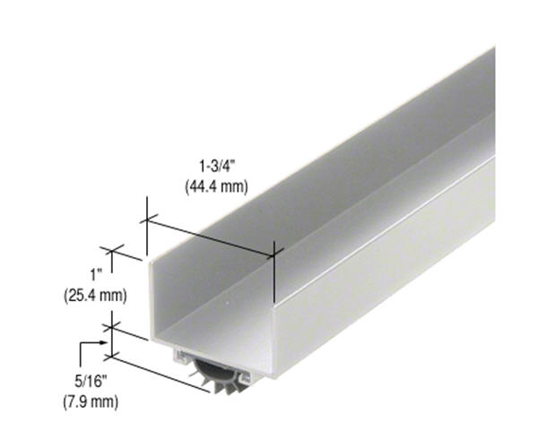CRL Aluminum Finish Wrap Around Door Bottom with Vinyl Seal for 1-3/4 Doors 36&quot; | 22VRA36