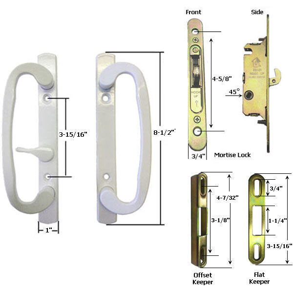 Sliding Glass Patio Door Hardware: Mortise Locks, Handles Sets, Pulls | 245W363K